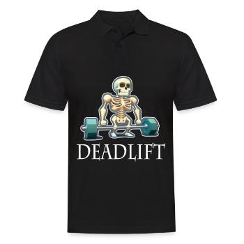 Soulevé de terre Skeleton Bodybuilding Sport Soulevé de terre - Polo Homme - noir - Devant - Kai (181cm)