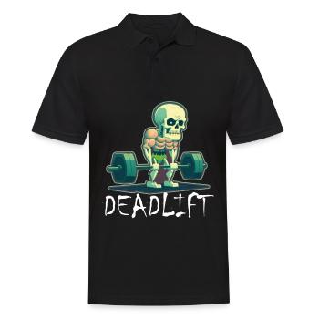 Soulevé de terre Skeleton Bodybuilding Sport Soulevé de terre - Polo Homme - noir - Devant - Kai (181cm)