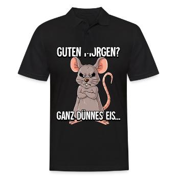 Guten Morgen Ganz Dünnes Eis Maus - Männer Poloshirt - Schwarz - Vorne - Kai (181cm)
