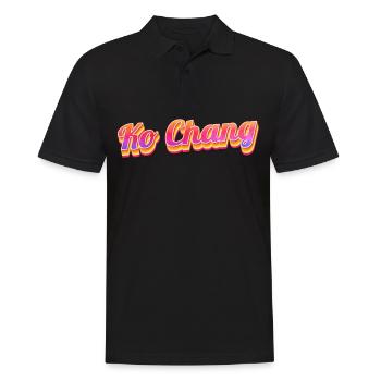 Vintage Thaïlande Vacances Asie Thaï Ko Chang - Polo Homme - noir - Devant - Kai (181cm)