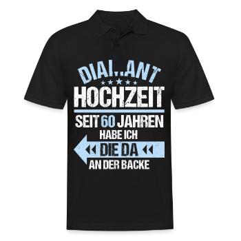 60 verheiratet Diamant Hochzeit 60.Hochzeitstag - Männer Poloshirt - Schwarz - Vorne - Kai (181cm)