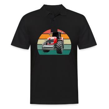 Bauer Bäuerin Traktor Stall Bauernhoftier Landwirt - Männer Poloshirt - Schwarz - Vorne - Kai (181cm)
