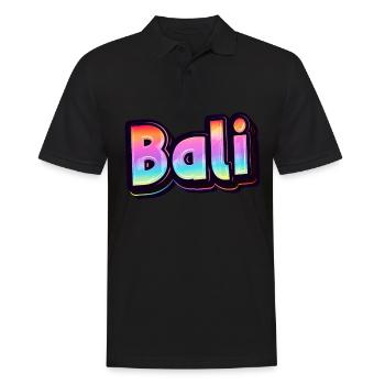 Vintage Indonesien Urlaubsreise Asien Bali - Männer Poloshirt - Schwarz - Vorne - Kai (181cm)