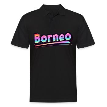 Vintage Indonesia Holiday Asia Borneo - Men's Polo Shirt - black - Front - Kai (181cm)