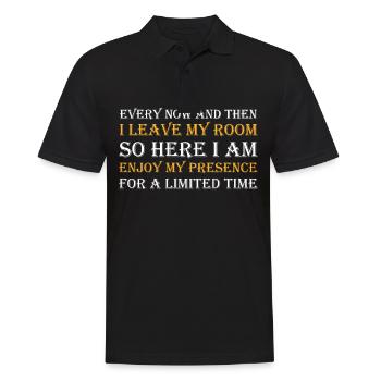 Every Now And Then I Leave My Room Gamer Gaming - Männer Poloshirt - Schwarz - Vorne - Kai (181cm)