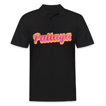 Vintage Thailand Urlaubsreise Asien Thai Pattaya - Männer Poloshirt - Schwarz - Vorne - Kai (181cm)