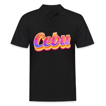 Vintage Philippines Holiday Asia Cebu - Polo Homme - noir - Devant - Kai (181cm)