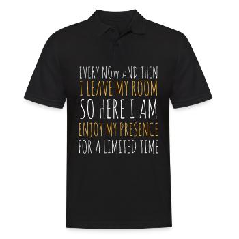 Every Now And Then I Leave My Room Gamer Gaming - Männer Poloshirt - Schwarz - Vorne - Kai (181cm)