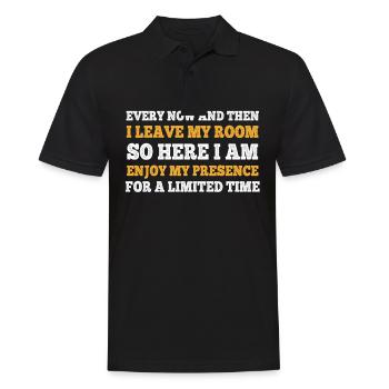 Every Now And Then I Leave My Room Gamer Gaming - Männer Poloshirt - Schwarz - Vorne - Kai (181cm)