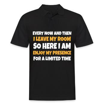 Every Now And Then I Leave My Room Gamer Gaming - Männer Poloshirt - Schwarz - Vorne - Kai (181cm)