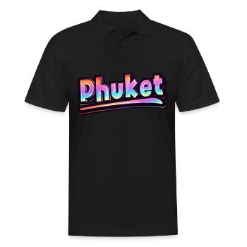 Vintage Thailand Urlaubsreise Asien Thai Phuket - Männer Poloshirt - Schwarz - Vorne - Kai (181cm)