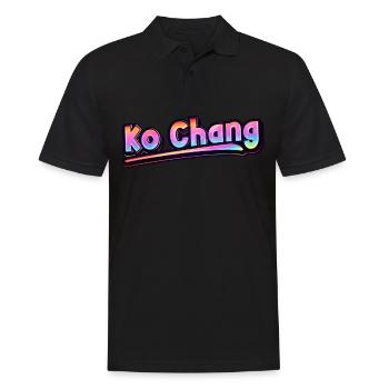 Vintage Thaïlande Vacances Asie Thaï Ko Chang - Polo Homme - noir - Devant - Kai (181cm)