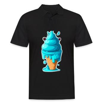 Crème glacée Crème glacée molle Je suis ici pour la crème glacée - Polo Homme - noir - Devant - Kai (181cm)