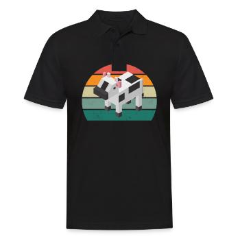 Kühe Rind Rinder Bauernhof Landwirt Fleisch Kuh - Männer Poloshirt - Schwarz - Vorne - Kai (181cm)