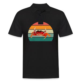 Krebse Krebsschere Meerestier Schalentier Krabbe - Männer Poloshirt - Schwarz - Vorne - Kai (181cm)