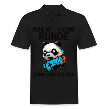 Nur noch eine Runde dann hör ich auf Kinder Gaming - Männer Poloshirt - Schwarz - Vorne - Kai (181cm)
