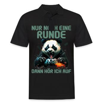 Nur noch eine Runde dann hör ich auf Kinder Gaming - Männer Poloshirt - Schwarz - Vorne - Kai (181cm)