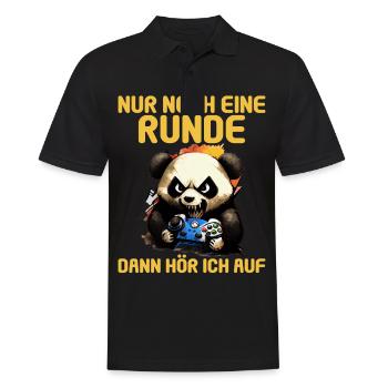 Nur noch eine Runde dann hör ich auf Kinder Gaming - Männer Poloshirt - Schwarz - Vorne - Kai (181cm)