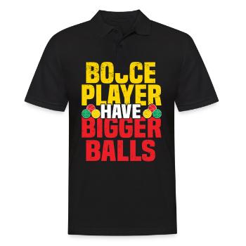 Boccia Petanque Boule Bocciaspieler Lyonnais - Männer Poloshirt - Schwarz - Vorne - Kai (181cm)