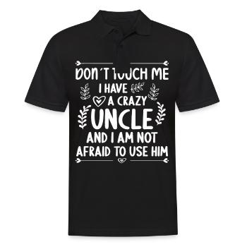 I have a crazy uncle niece nephew - Men's Polo Shirt - black - Front - Kai (181cm)