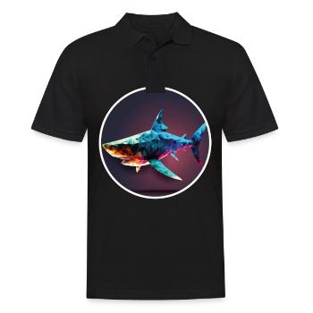 Shark Orca Polygon Geometric Underwater World Ocean - Polo Homme - noir - Devant - Kai (181cm)