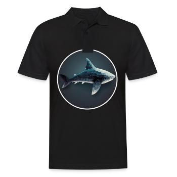 Shark Orca Polygon Geometric Underwater World Ocean - Polo Homme - noir - Devant - Kai (181cm)