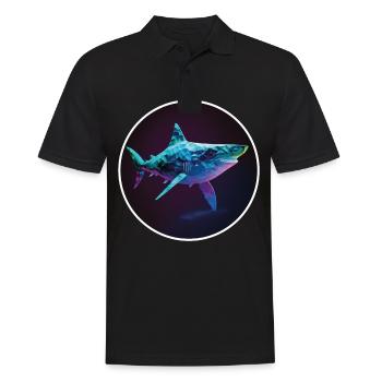 Shark Orca Polygon Geometric Underwater World Ocean - Polo Homme - noir - Devant - Kai (181cm)