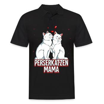 Perserkatzen Mama - Männer Poloshirt - Schwarz - Vorne - Kai (181cm)