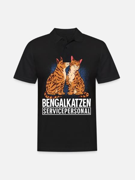 Bengalkatze - Männer Poloshirt - Schwarz