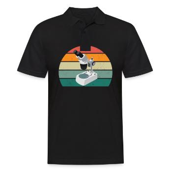 Slipper Tardian Microscope Microbiology - Men's Polo Shirt - black - Front - Kai (181cm)