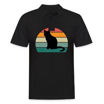 Cat Kitten Cat Mama Cat Daddy Mistress Cat - Men's Polo Shirt - black - Front - Kai (181cm)