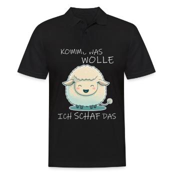 Komme Was Wolle Ich Schaf Das Depression Schäfchen - Männer Poloshirt - Schwarz - Vorne - Kai (181cm)