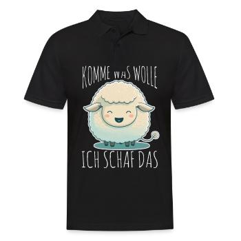 Komme Was Wolle Ich Schaf Das Depression Schäfchen - Männer Poloshirt - Schwarz - Vorne - Kai (181cm)