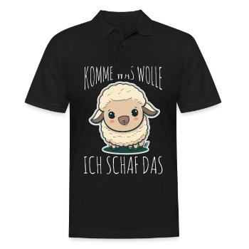 Komme Was Wolle Ich Schaf Das Depression Schäfchen - Männer Poloshirt - Schwarz - Vorne - Kai (181cm)