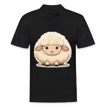 Schaf Schäfchen Tierwirt Schafsbauer Schäfer Bauer - Männer Poloshirt - Schwarz - Vorne - Kai (181cm)