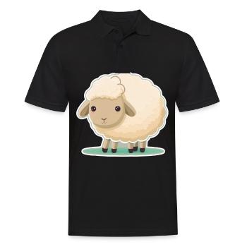 Schaf Schäfchen Tierwirt Schafsbauer Schäfer Bauer - Männer Poloshirt - Schwarz - Vorne - Kai (181cm)