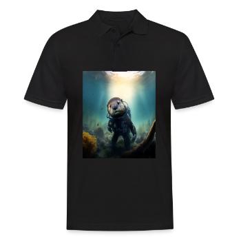Cool Sea Otter Costume Scuba Diving Otter - Männer Poloshirt - Schwarz - Vorne - Kai (181cm)