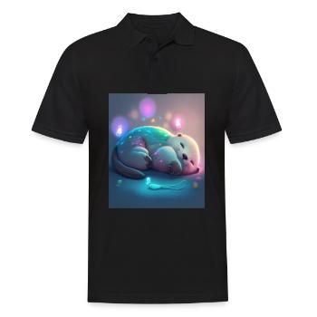 Otter Pet Owners Funny Sleepyhead Otter - Men's Polo Shirt - black - Front - Kai (181cm)