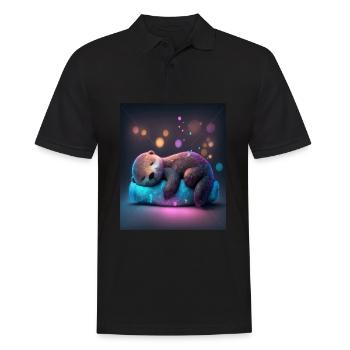 Otter Pet Owners Funny Sleepyhead Otter - Men's Polo Shirt - black - Front - Kai (181cm)