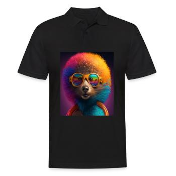 African Otter Pride Pop Art Black Afro Otter - Men's Polo Shirt - black - Front - Kai (181cm)