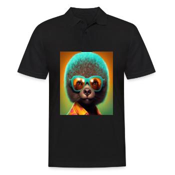 African Otter Pride Pop Art Black Afro Otter - Men's Polo Shirt - black - Front - Kai (181cm)