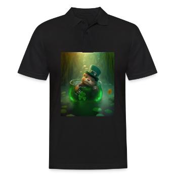 Kawaii Otter Pet Lucky Sea Otter - Männer Poloshirt - Schwarz - Vorne - Kai (181cm)