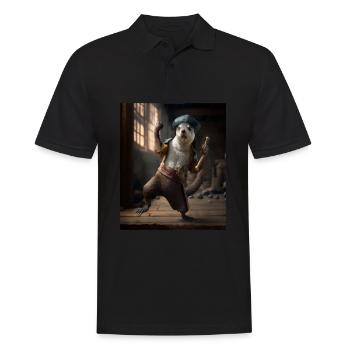 Mignon Loutre de mer Pet Dabbing Pirate Otter - Polo Homme - noir - Devant - Kai (181cm)