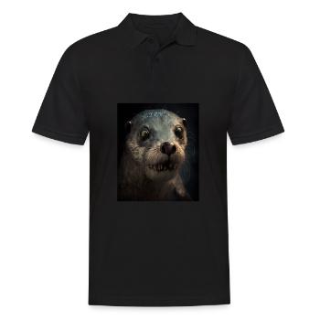 Creepy Otter Creature Spooky Zombie Otter - Men's Polo Shirt - black - Front - Kai (181cm)