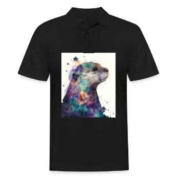 Outres Amoureux Loutre de mer magique - Polo Homme - noir - Devant - Kai (181cm)