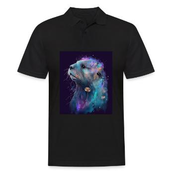 Outres Amoureux Loutre de mer magique - Polo Homme - noir - Devant - Kai (181cm)