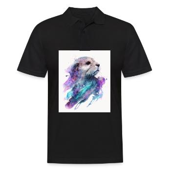 Outres Amoureux Loutre de mer magique - Polo Homme - noir - Devant - Kai (181cm)