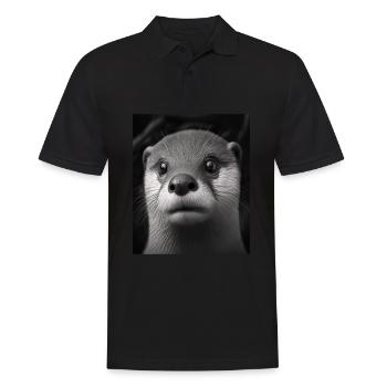 Cute Otter Bed Time Funny Bored Sleepyhead Otter - Männer Poloshirt - Schwarz - Vorne - Kai (181cm)