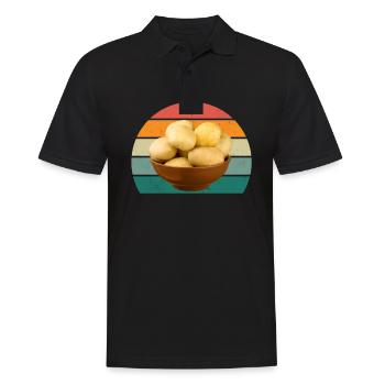 Pommes de terre Français frites Pommes de terre - Polo Homme - noir - Devant - Kai (181cm)