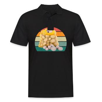 Pommes de terre Français frites Pommes de terre - Polo Homme - noir - Devant - Kai (181cm)